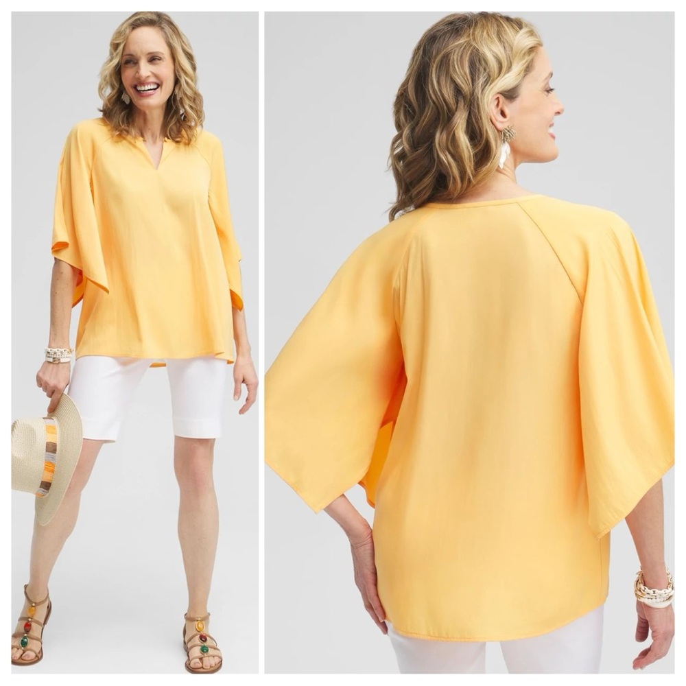 NWT Chico’s Mango Sorbet Blouse – Size S